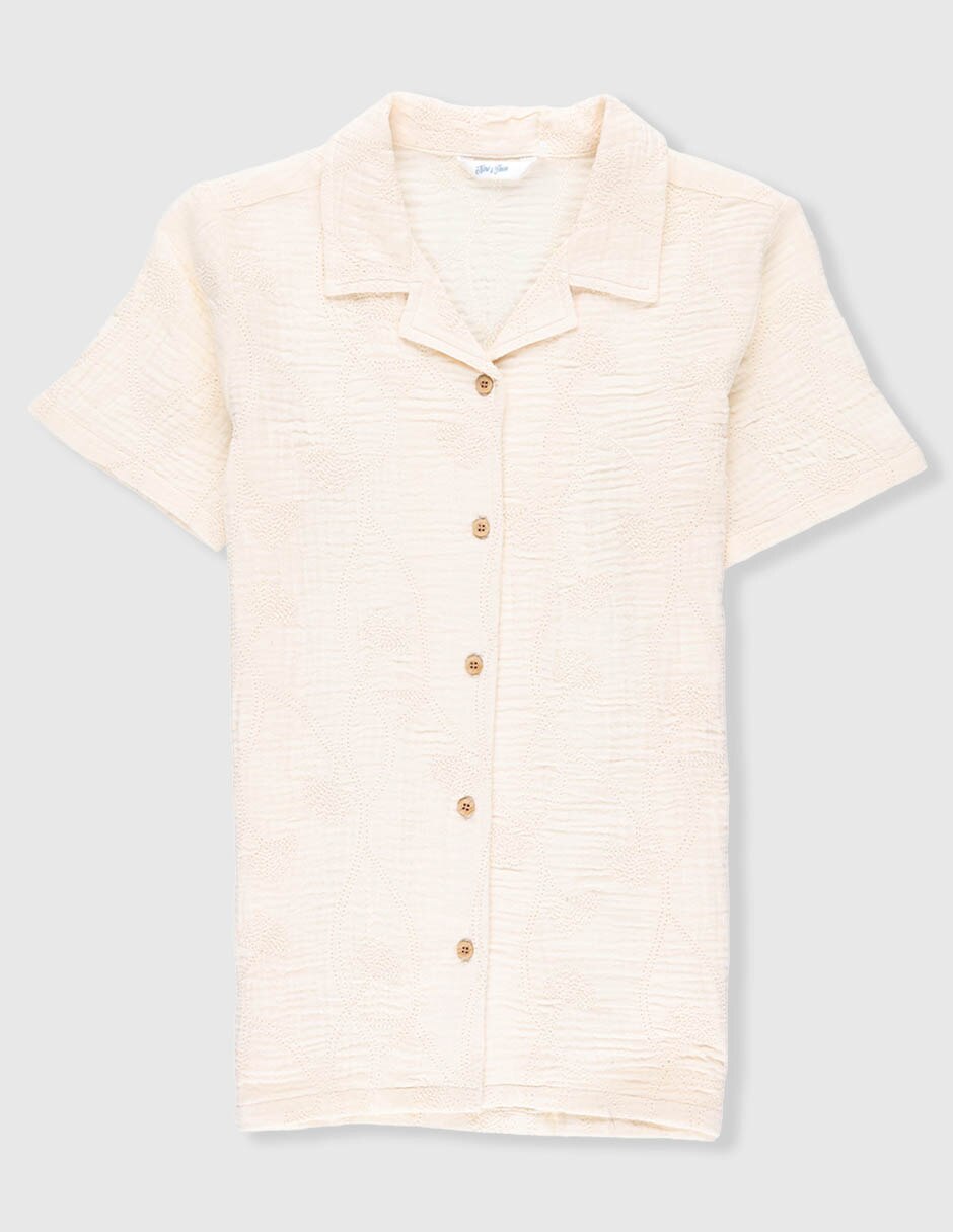 Guayabera manga corta Now & Then para niño