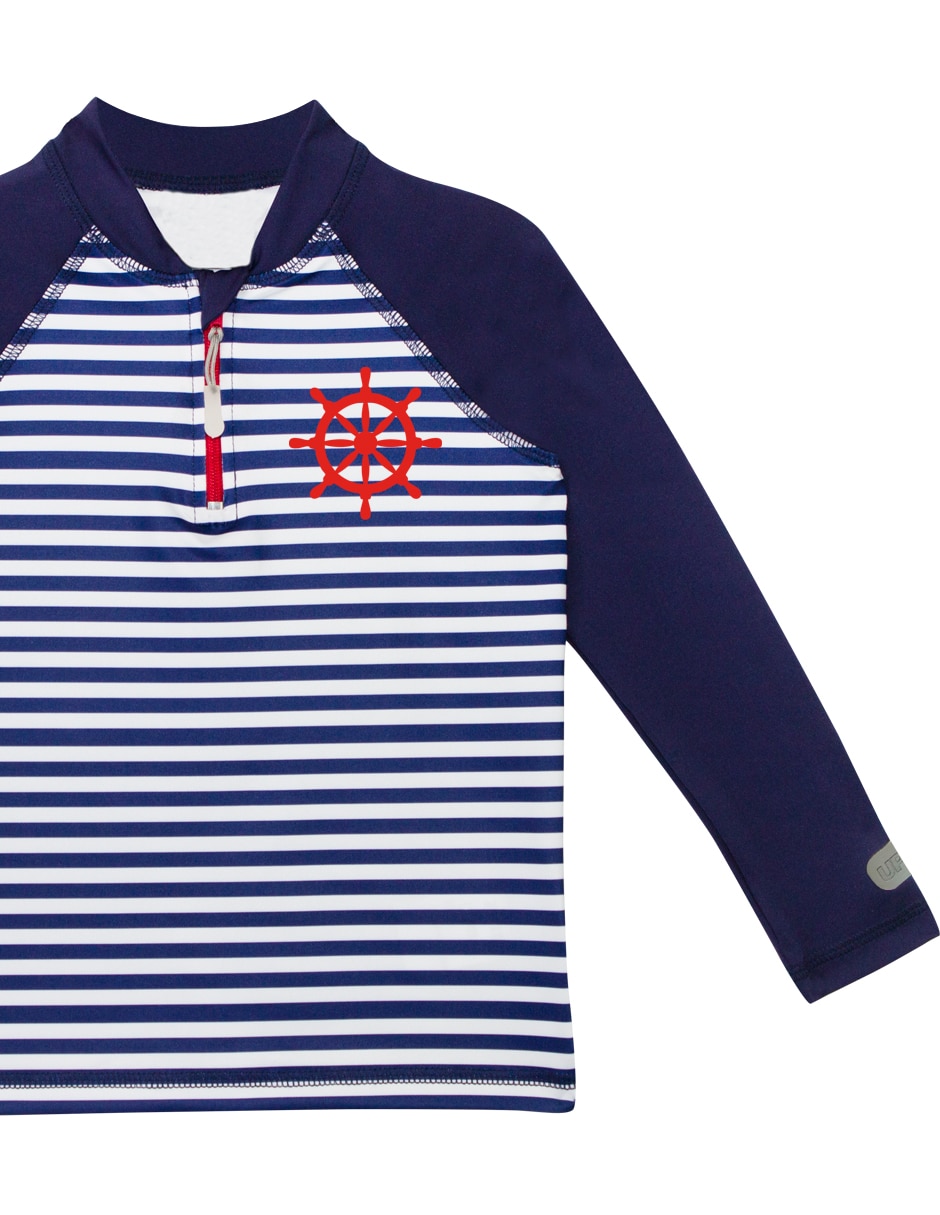 Wetshirt estampado a rayas para niño