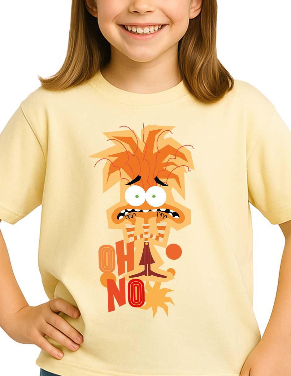 Playera Inside Out 2 Instensamente manga corta para niña