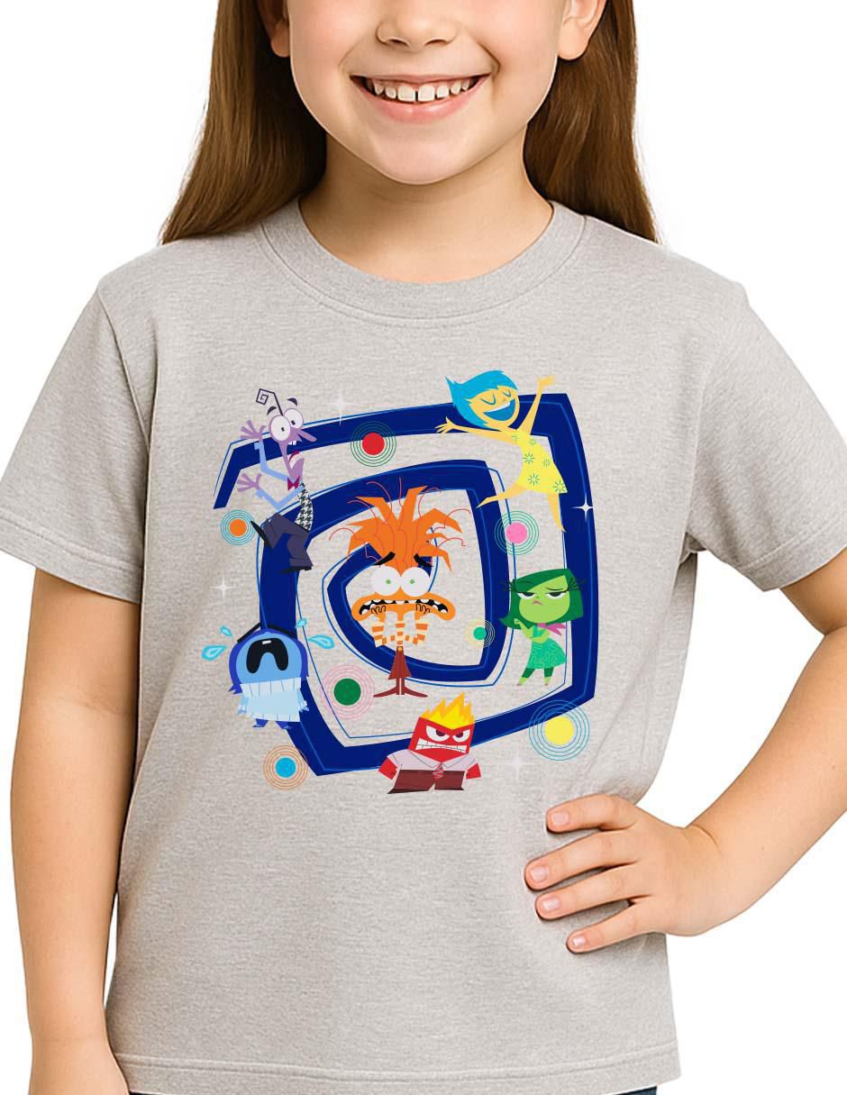 Playera Inside Out 2 Intensamente manga corta para niño