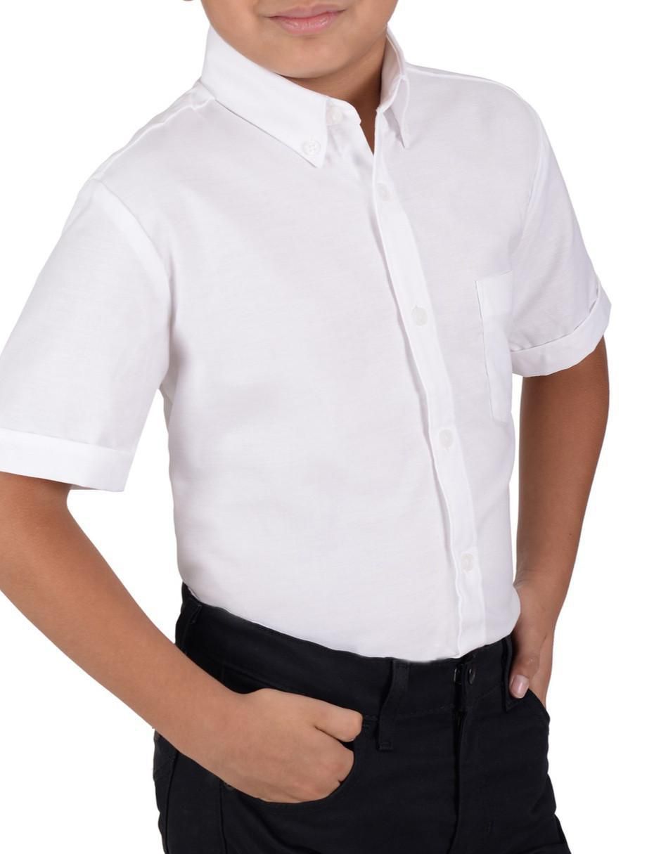 Camisa escolar de algodón manga corta para niño 2