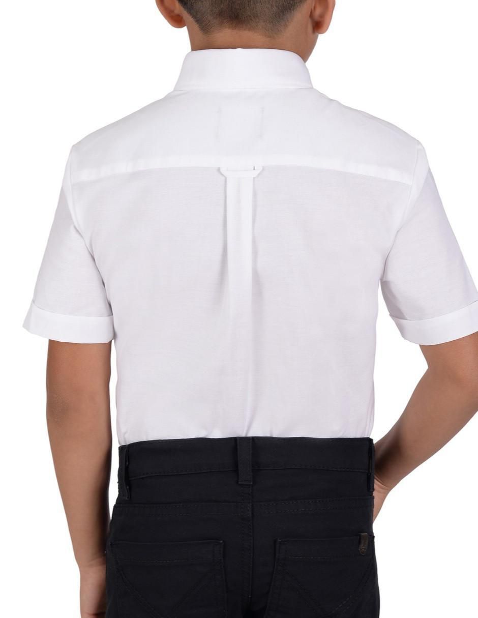 Camisa escolar de algodón manga corta para niño 3
