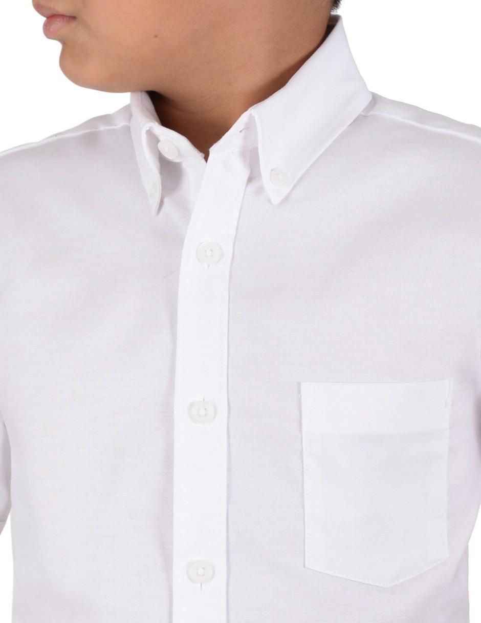 Camisa escolar de algodón manga corta para niño 4