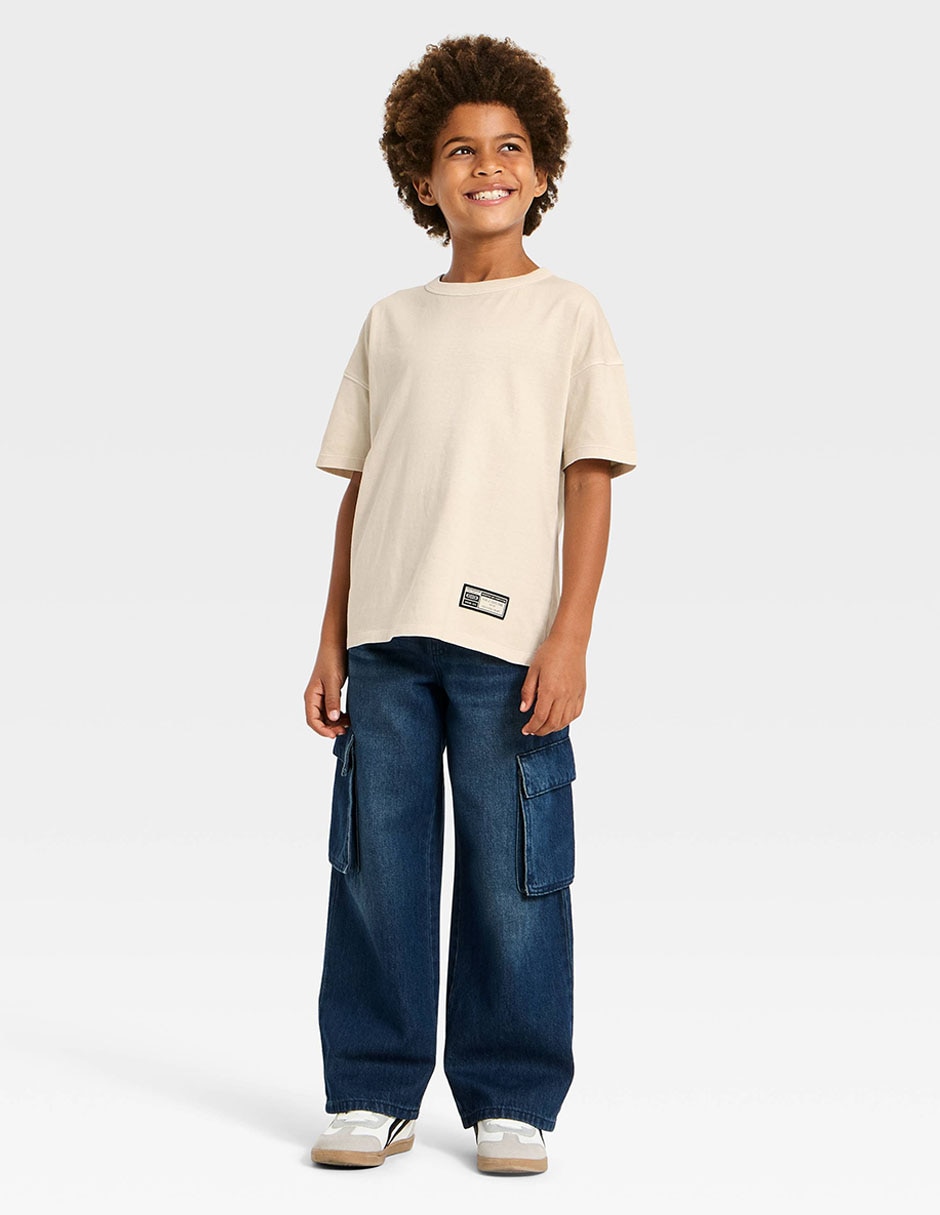 Playera Cat & Jack manga corta para niño