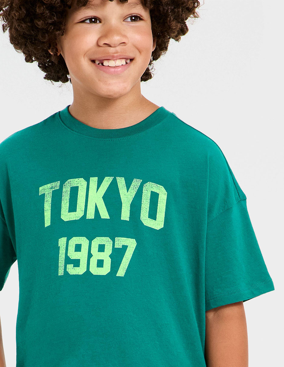 Playera Cat & Jack manga corta para niño