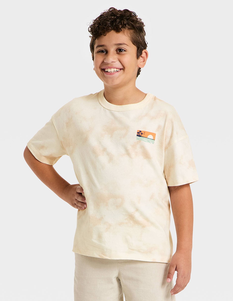 Playera Cat & Jack manga corta para niño