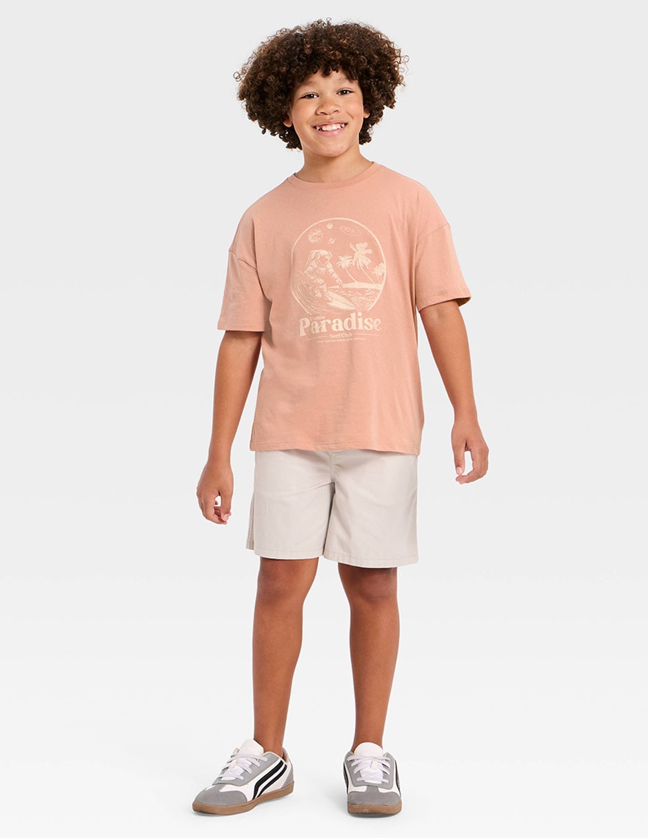 Playera Cat & Jack manga corta para niño