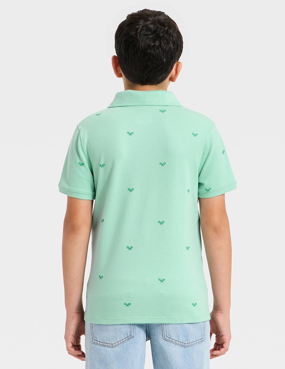 Playera tipo polo Cat & Jack de algodón para niño
