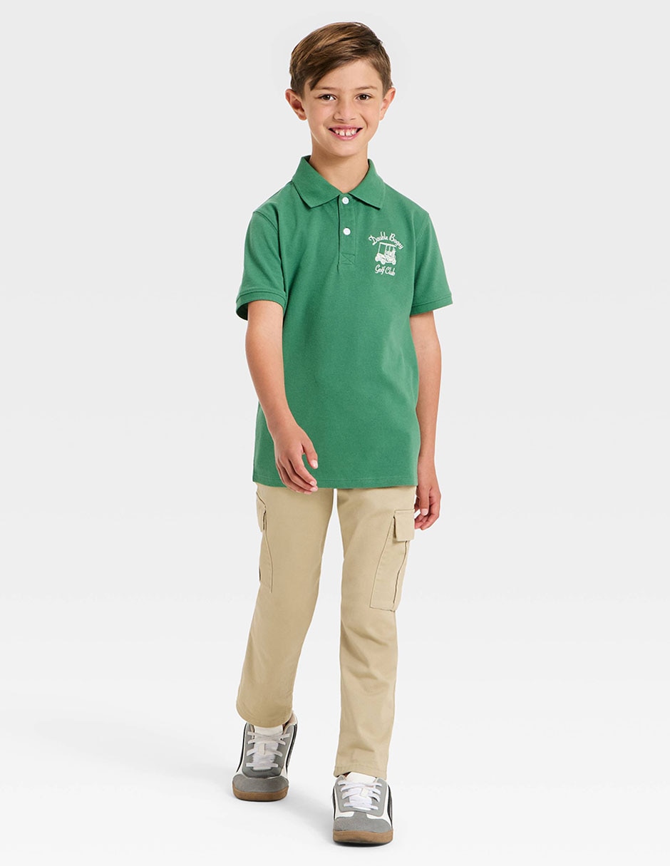Playera tipo polo Cat & Jack de algodón para niño