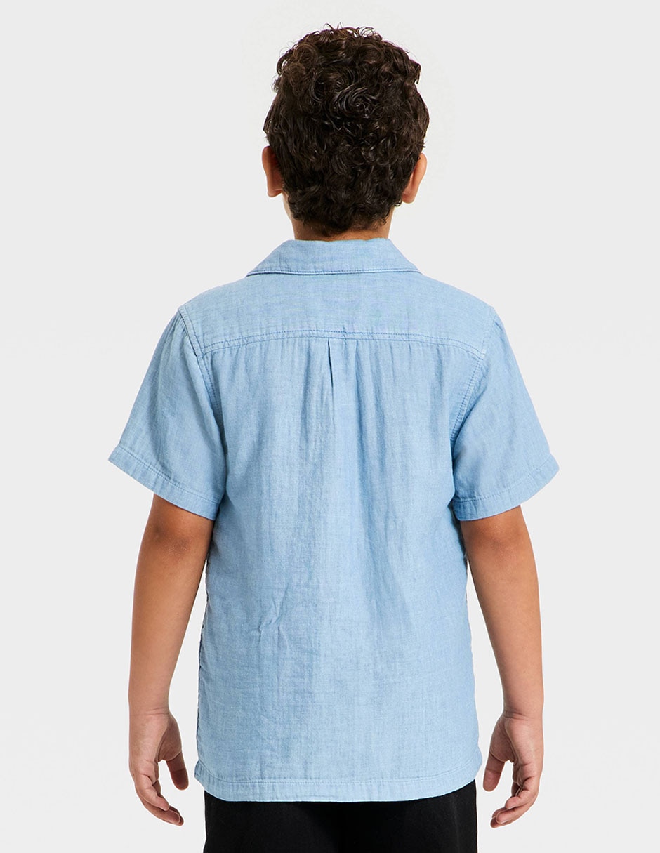 Camisa casual de algodón manga corta para niño 3