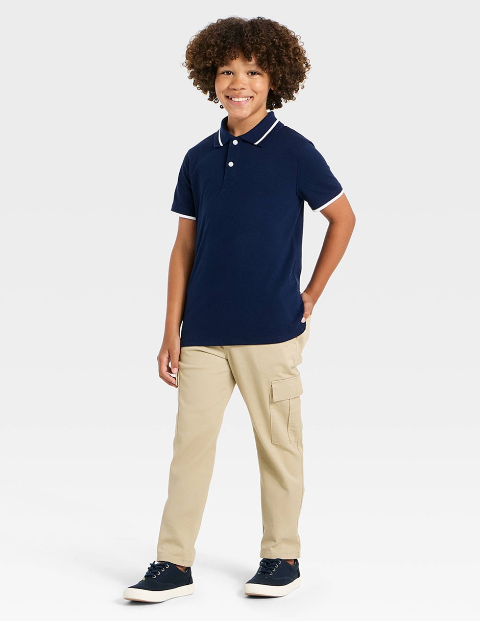 Playera tipo polo Cat & Jack de algodón para niño
