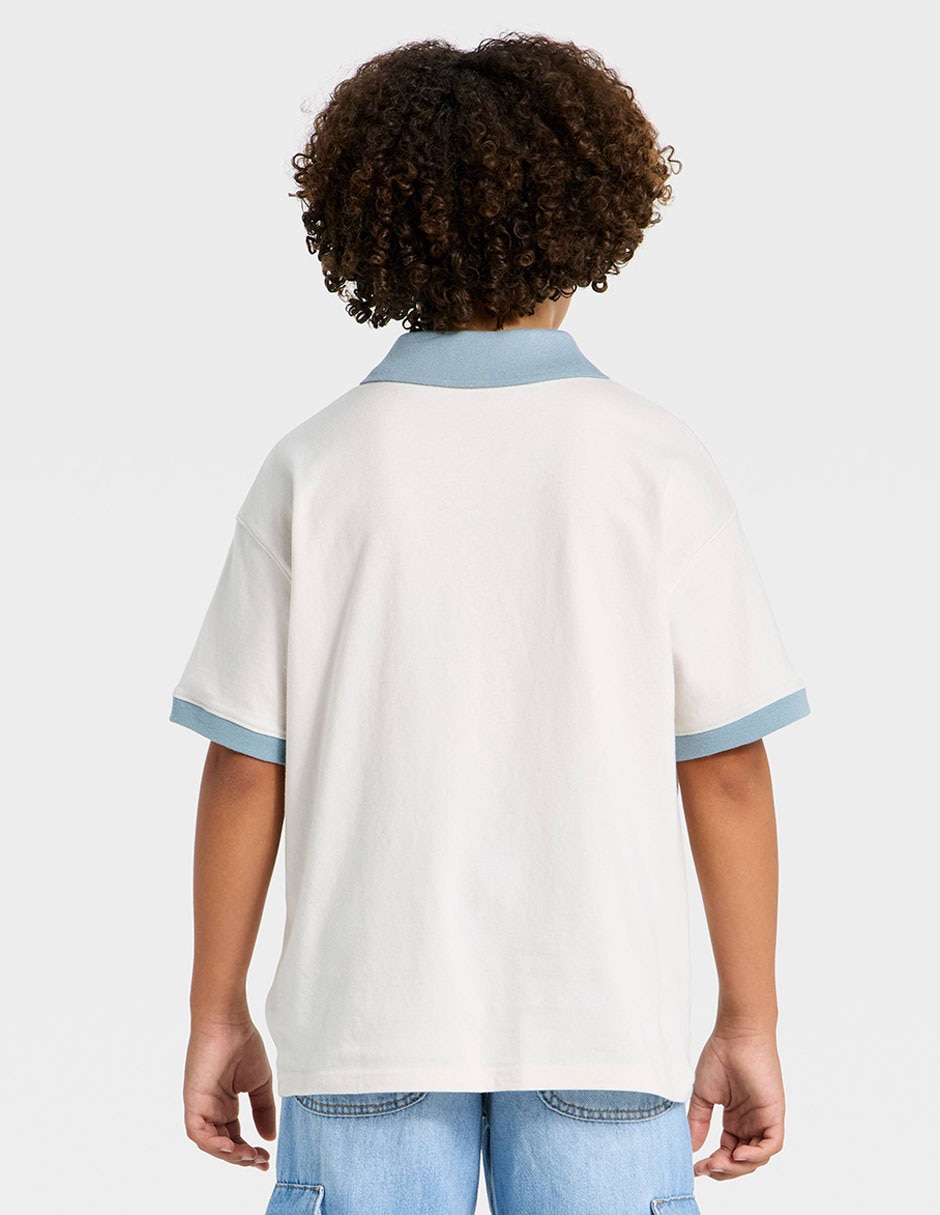 Playera tipo polo de jersey para niño 2