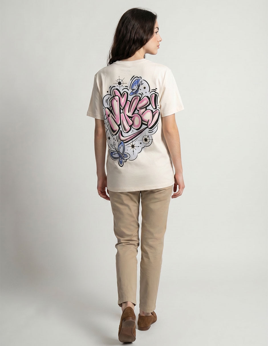 Playera manga corta cuello redondo para mujer 4