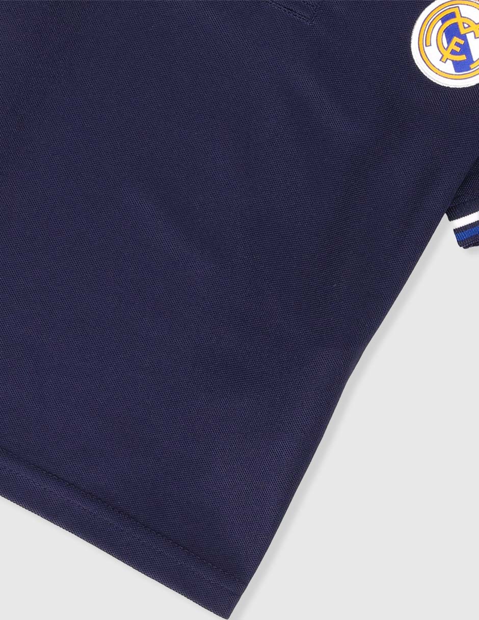 Playera tipo polo Real Madrid de algodón para niño