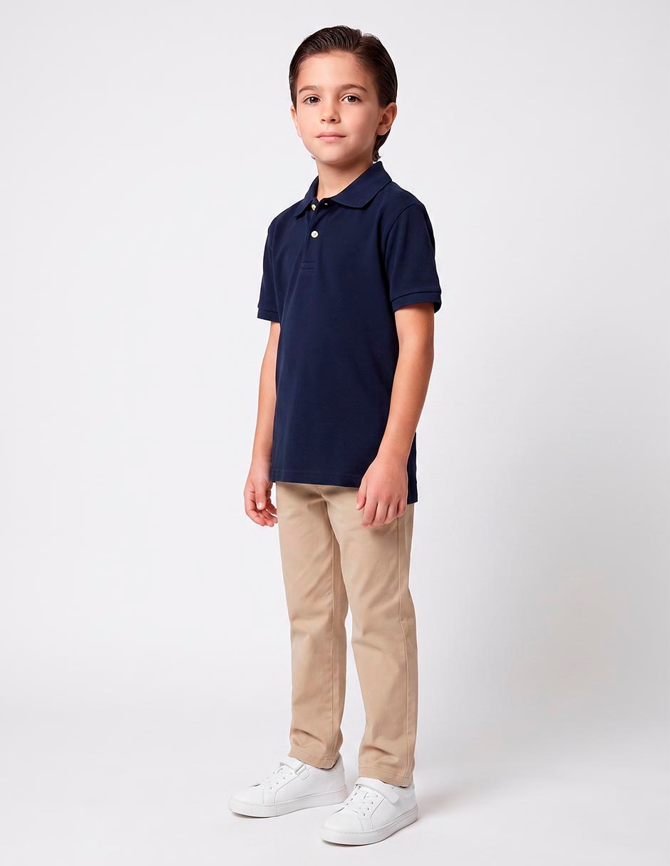 Playera tipo polo de algodón para niño Playera tipo polo de algodón para niño