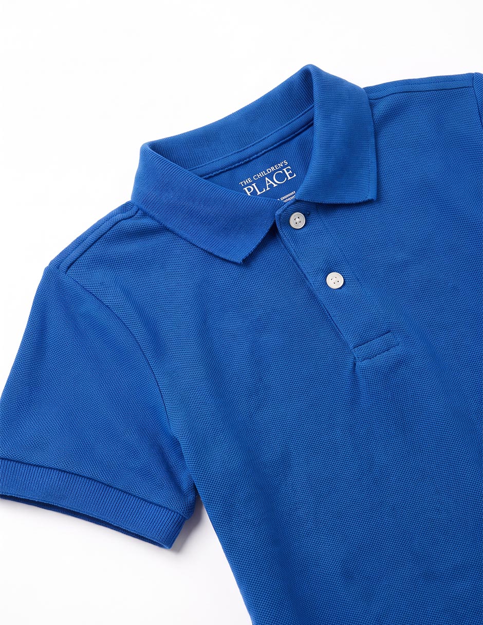 Playera tipo polo de algodón para niño 4