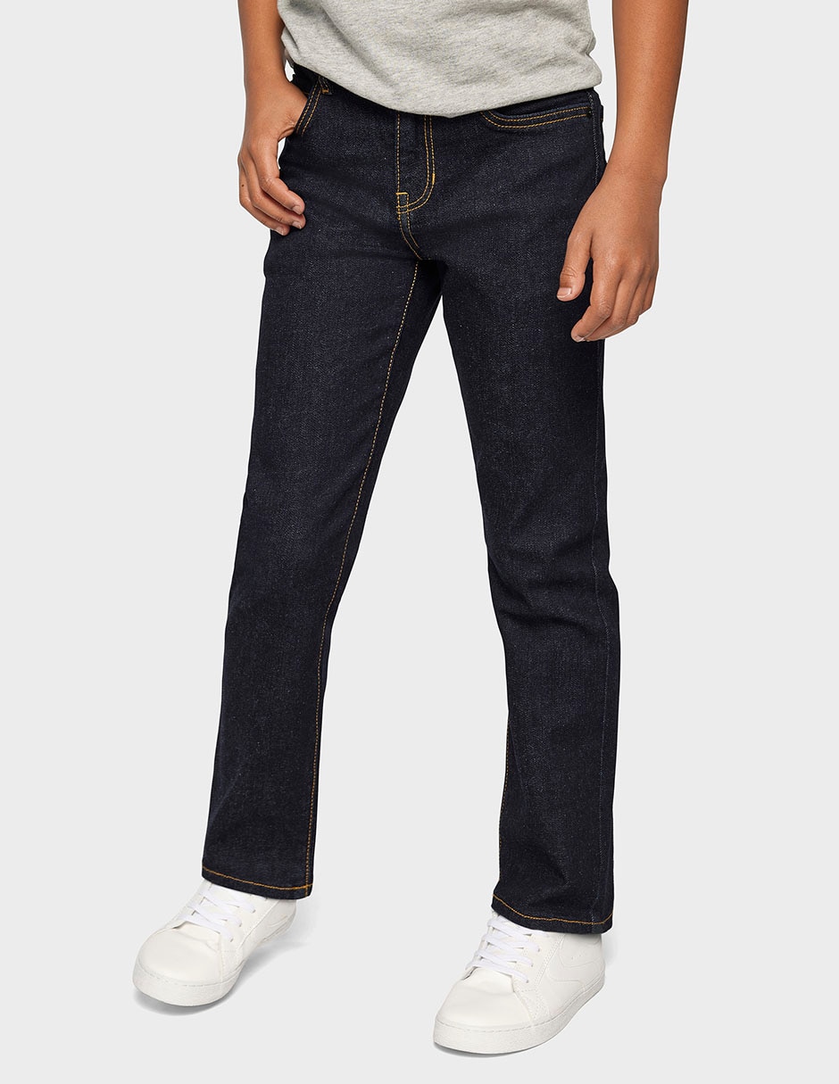 Jeans straight lavado obscuro para niño Jeans straight lavado obscuro para niño
