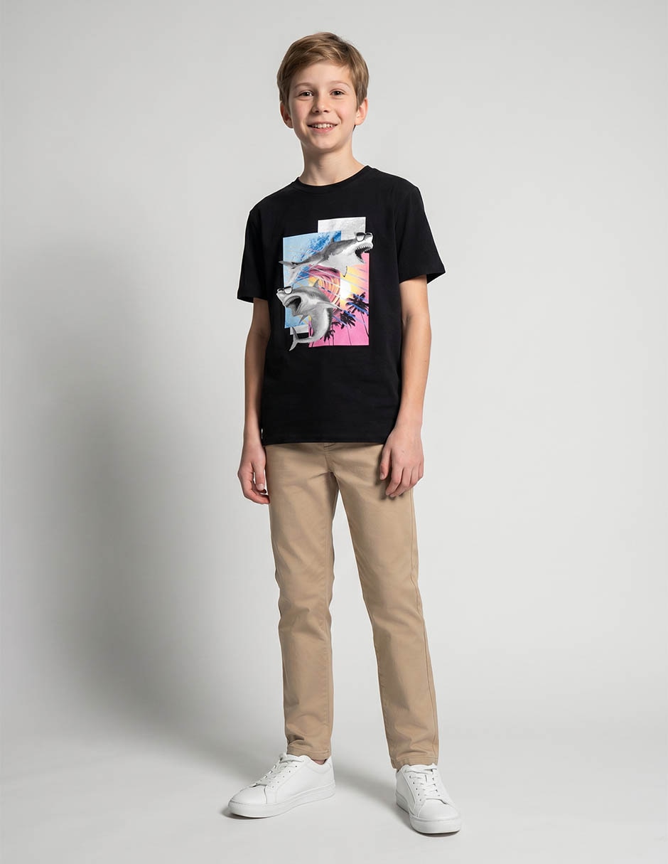 Playera manga corta para niño