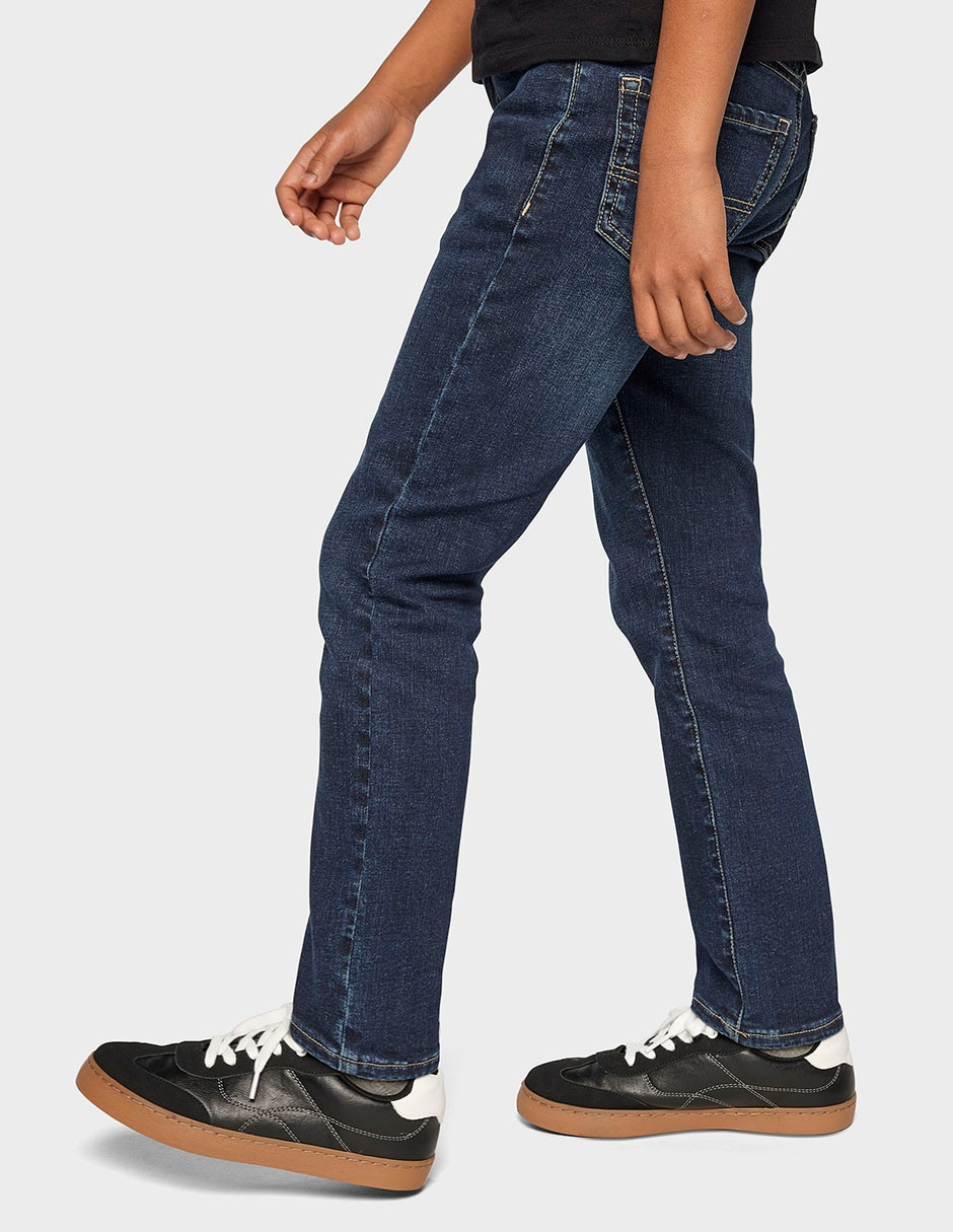 Jeans skinny lavado obscuro para niño 2