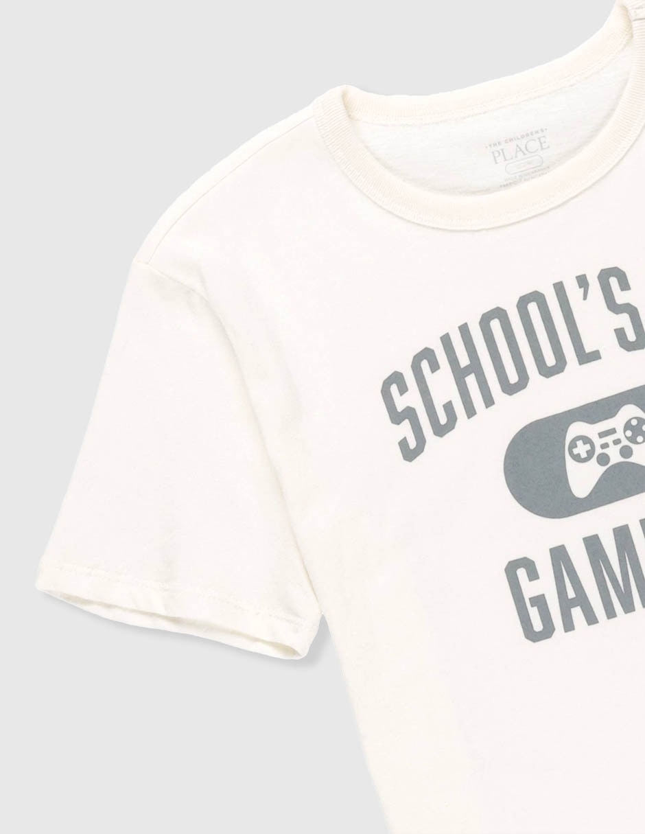 Playera manga regular para niño
