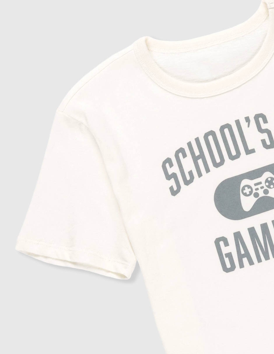 Playera manga regular para niño