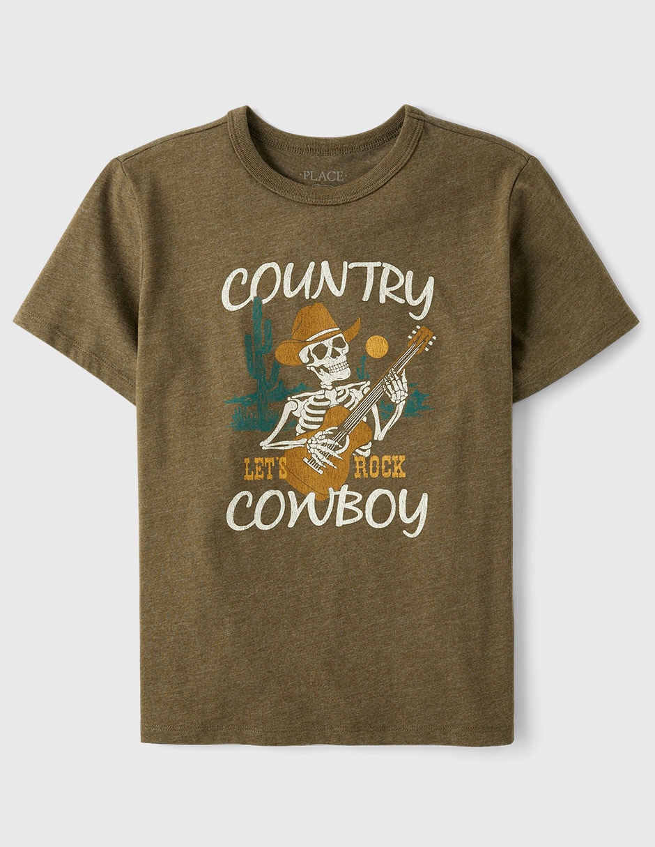 Playera manga corta para niño