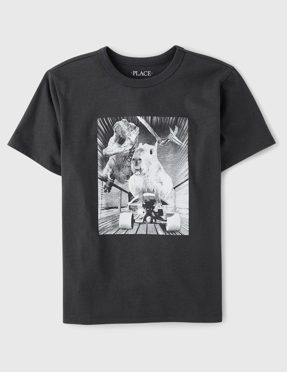 Playera manga corta para niño