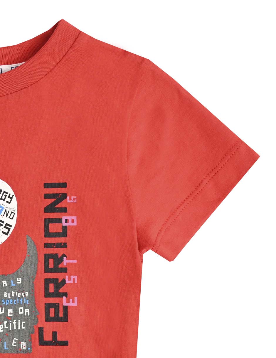 Playera Ferrioni Bong manga regular para niño