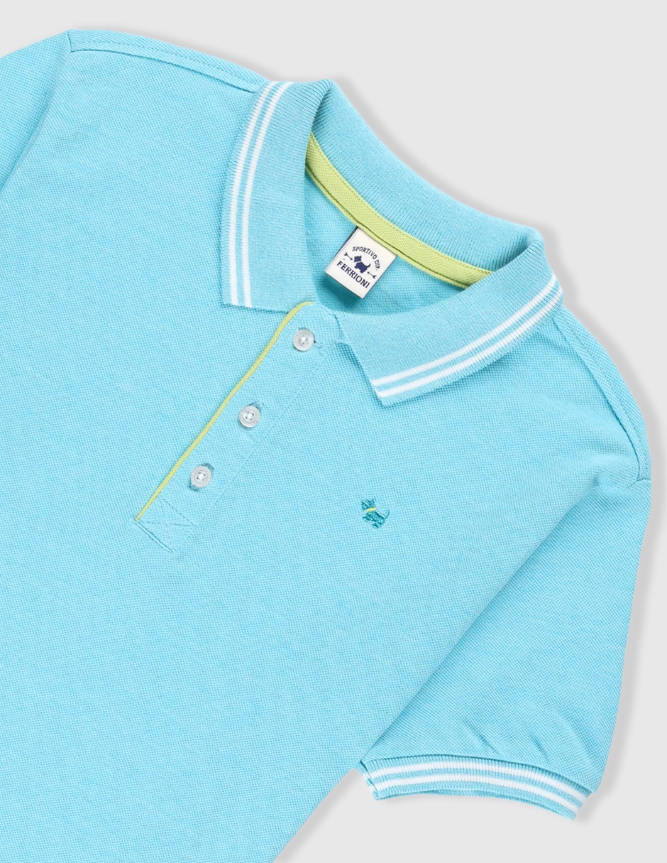 Playera tipo polo Ferrioni de algodón para niño 3