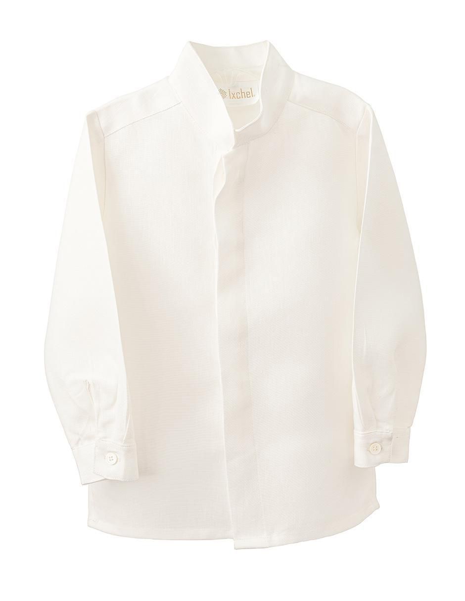 Camisa ceremonia de lino manga larga para niño