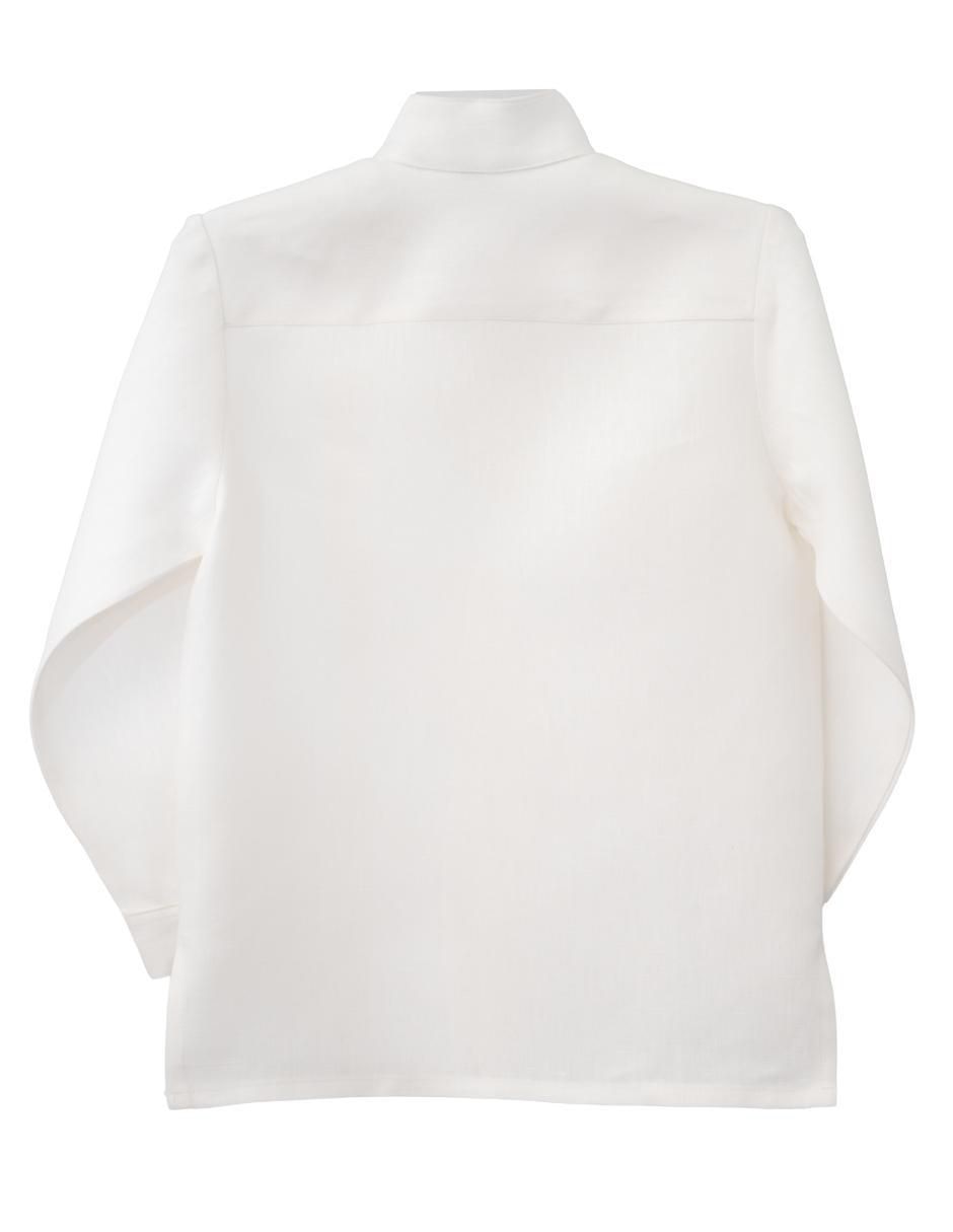 Camisa ceremonia ixchel de lino manga larga para niño