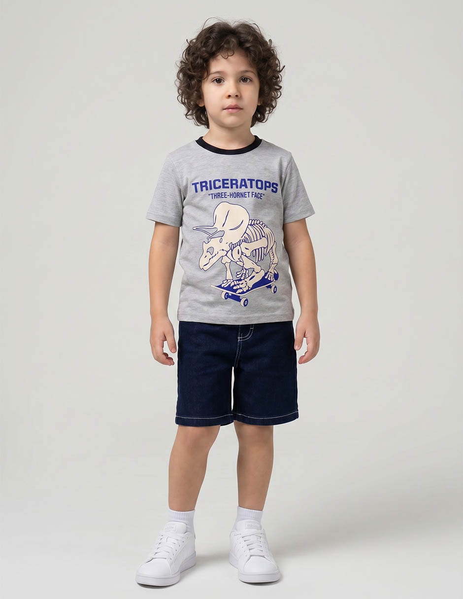 Conjunto casual primavera-verano de chifón para niño 2 piezas Conjunto casual primavera-verano de chifón para niño 2 piezas