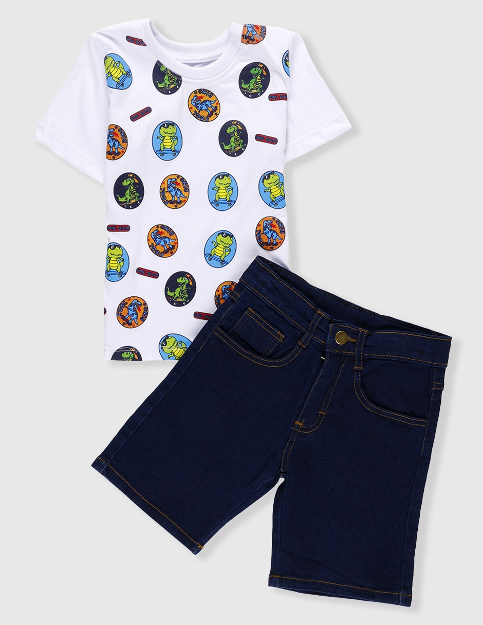 Conjunto casual primavera verano 'de' chifón 'para' niño 2 piezas