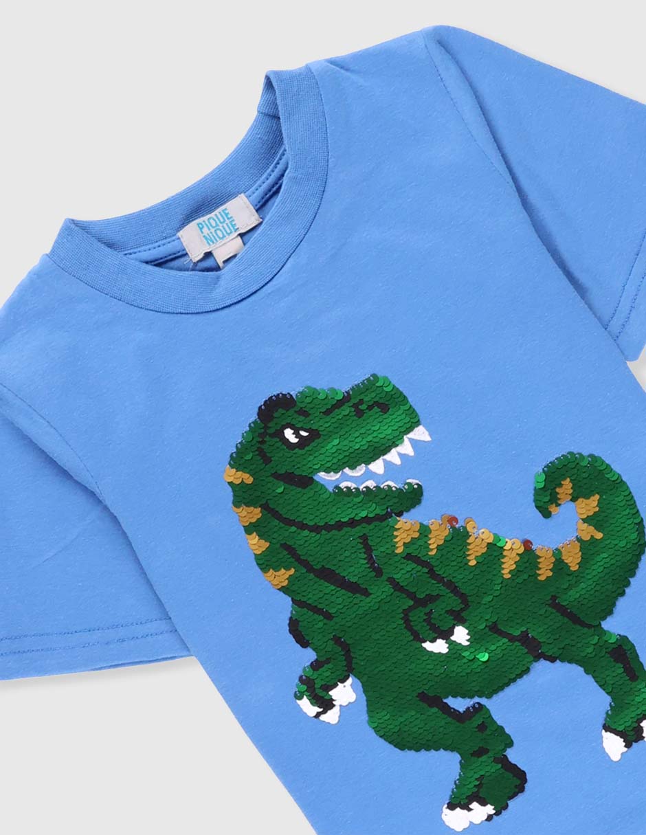 Playera Piquenique Dinosaurios manga corta para niño