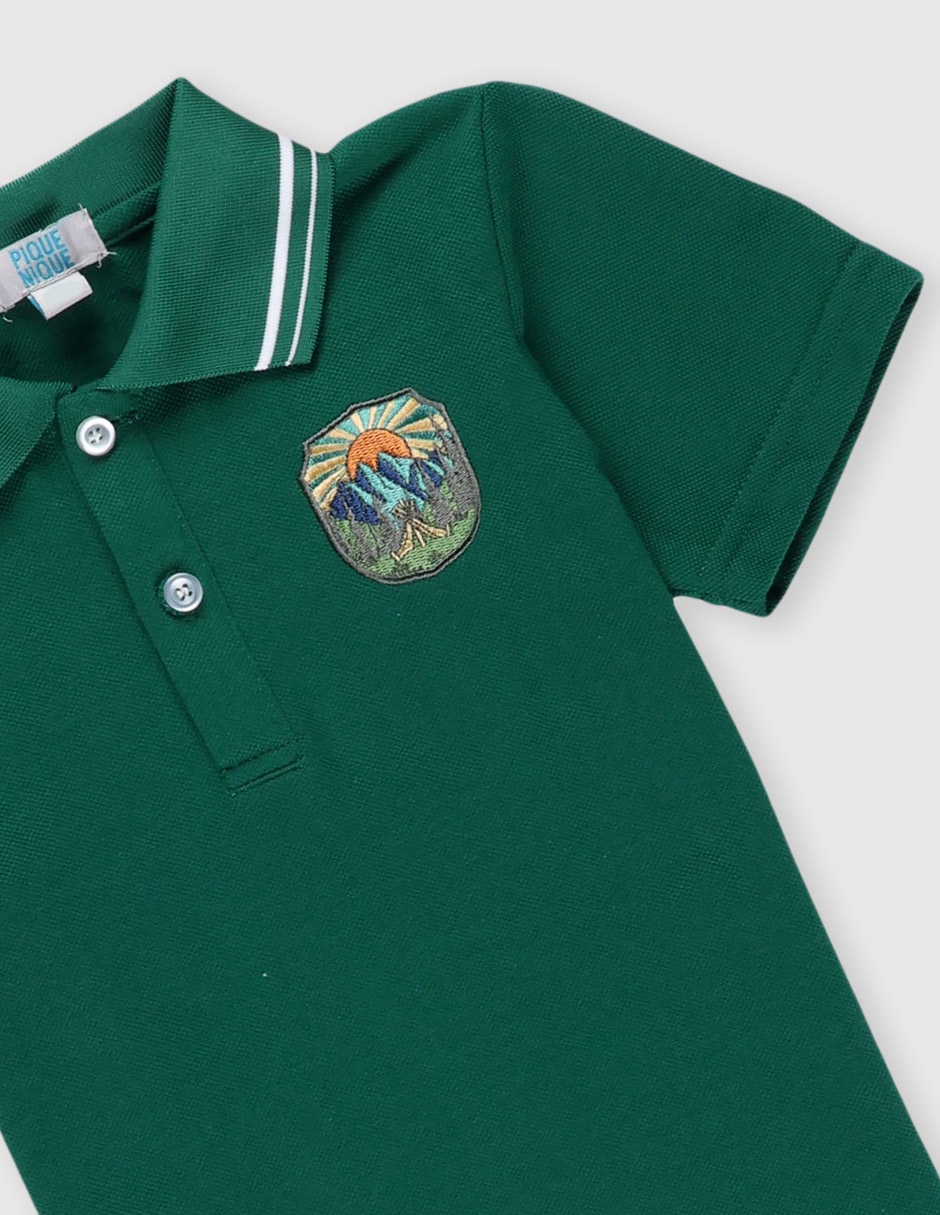 Playera tipo polo piquenique para niño