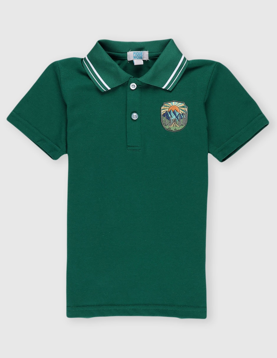 Playera tipo polo para niño