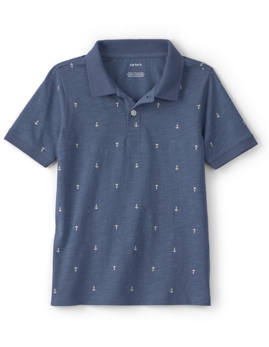 Playera tipo polo Carter's de algodón para niño
