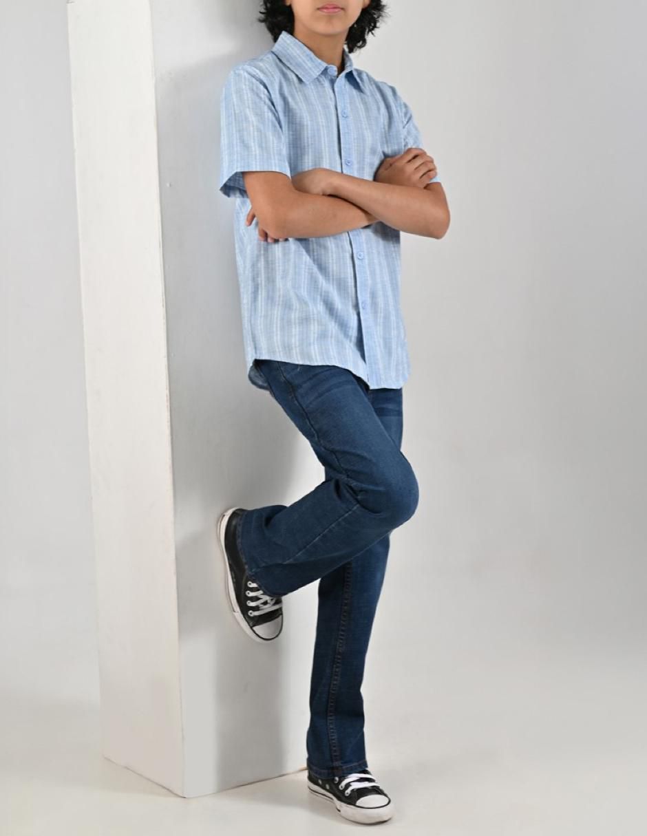 Camisa casual manga corta para niño