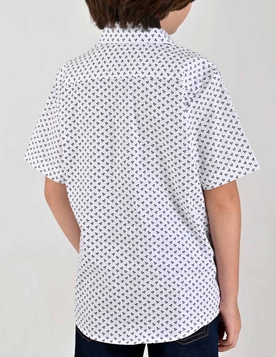 Camisa casual de algodón manga corta para niño 4