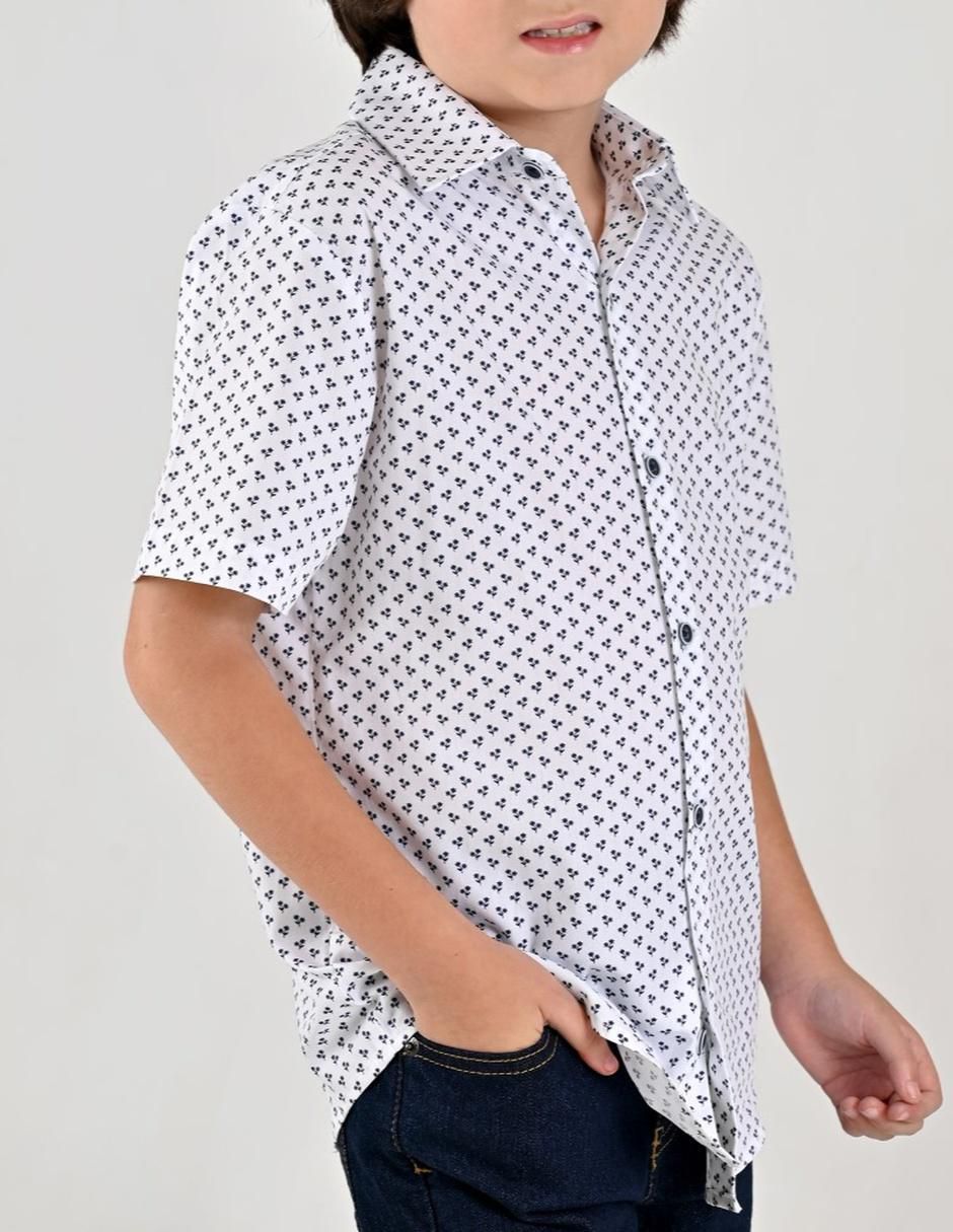 Camisa casual de algodón manga corta para niño 3