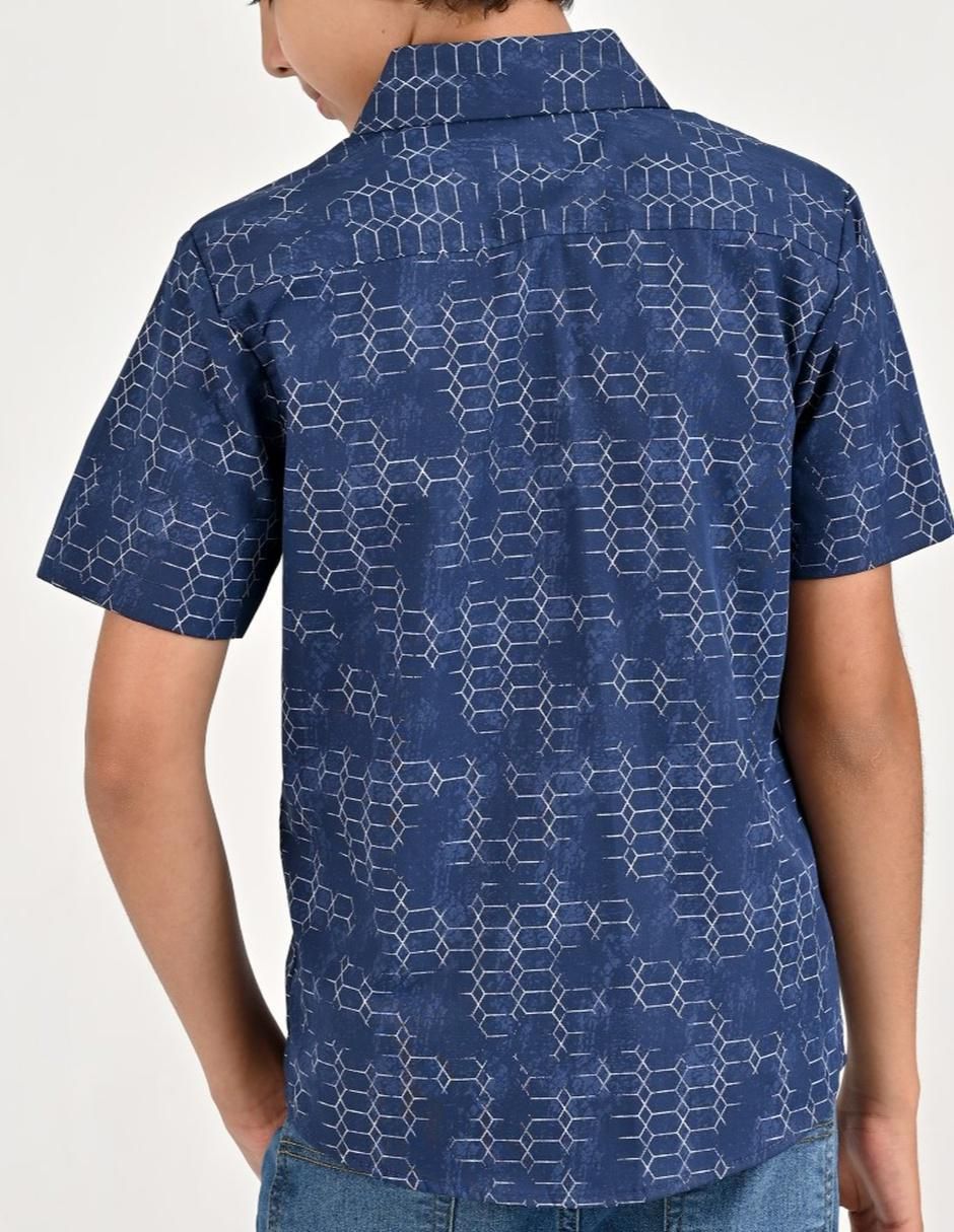 Camisa casual de algodón manga corta para niño 5