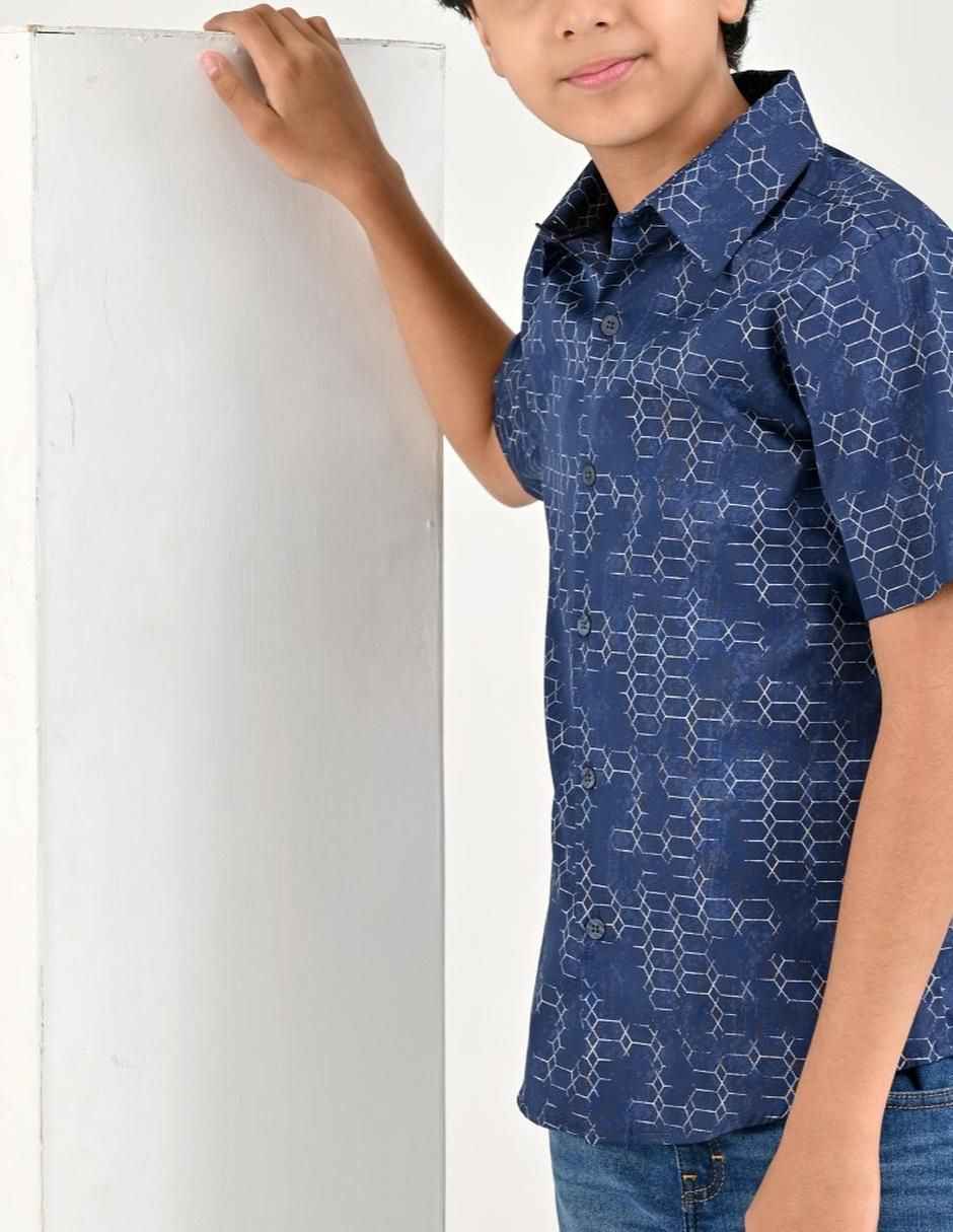 Camisa casual de algodón manga corta para niño 2