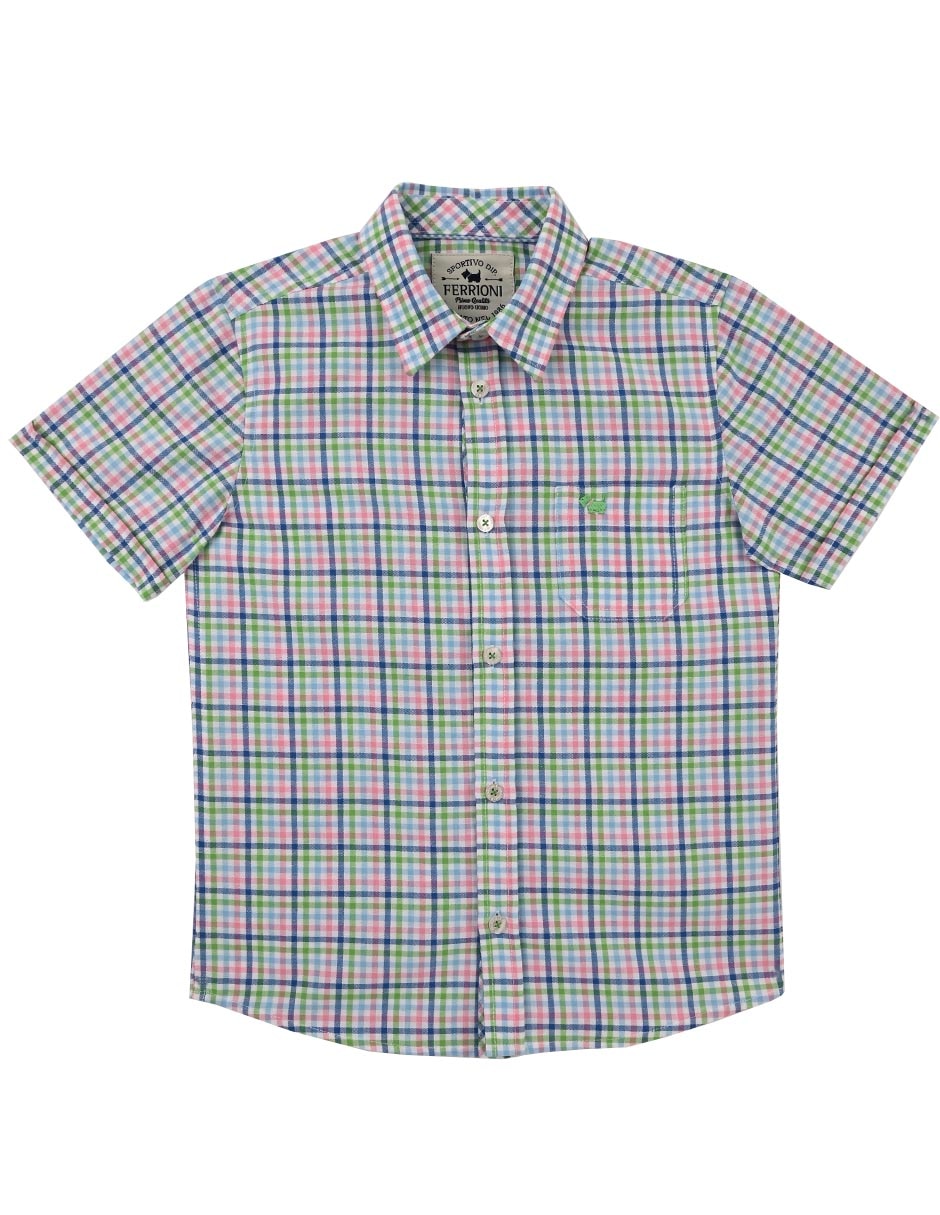 Camisa Kerwin de algodón manga corta para niño