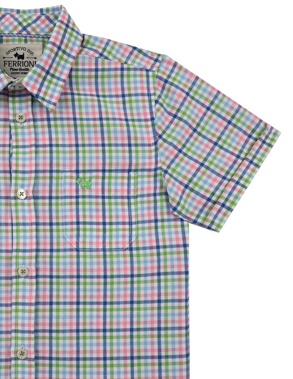 Camisa Kerwin de algodón manga corta para niño