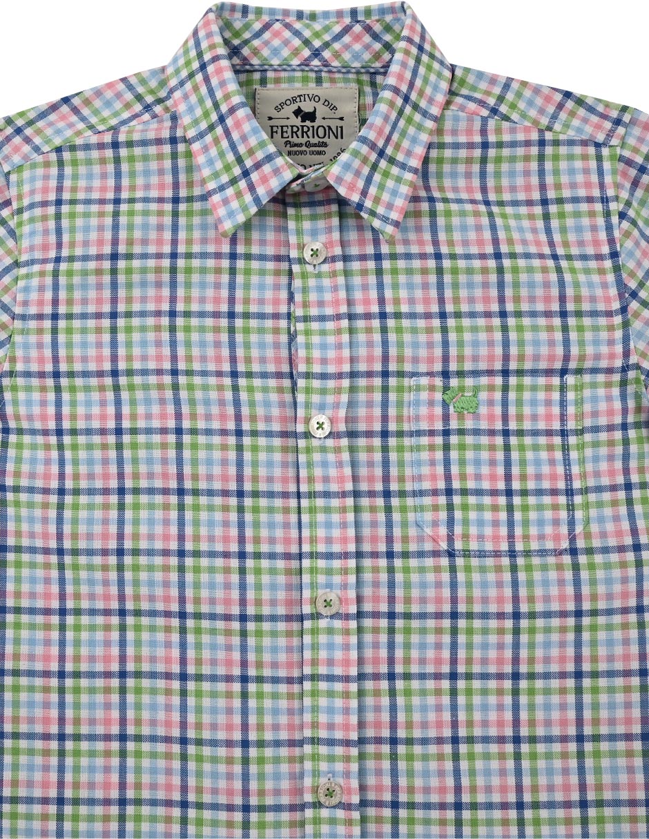 Camisa Kerwin de algodón manga corta para niño