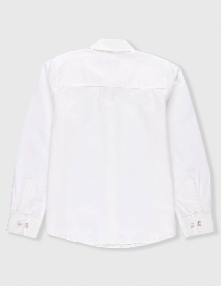 Camisa de vestir ÁBITO de algodón manga larga para niño