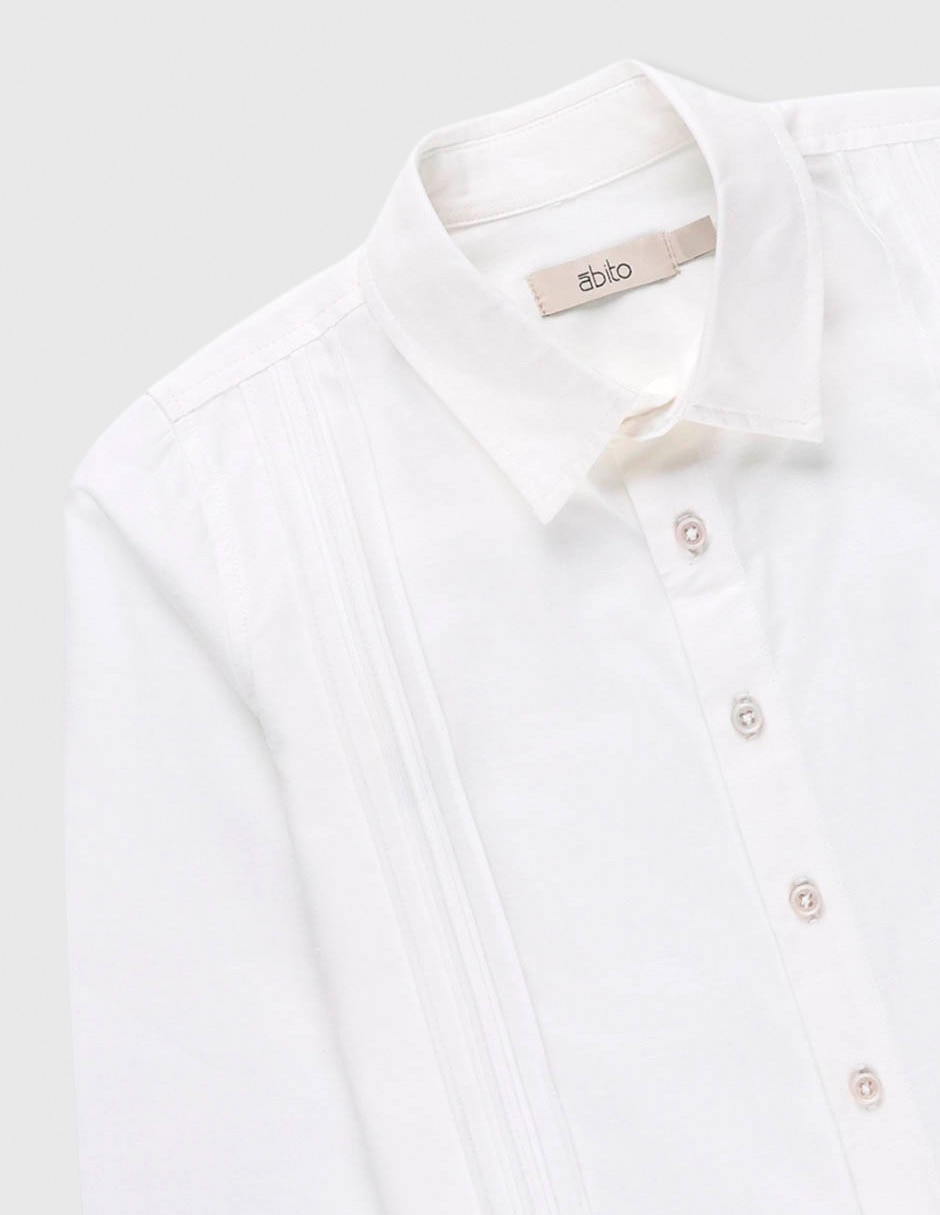Camisa de vestir ÁBITO de algodón manga larga para niño