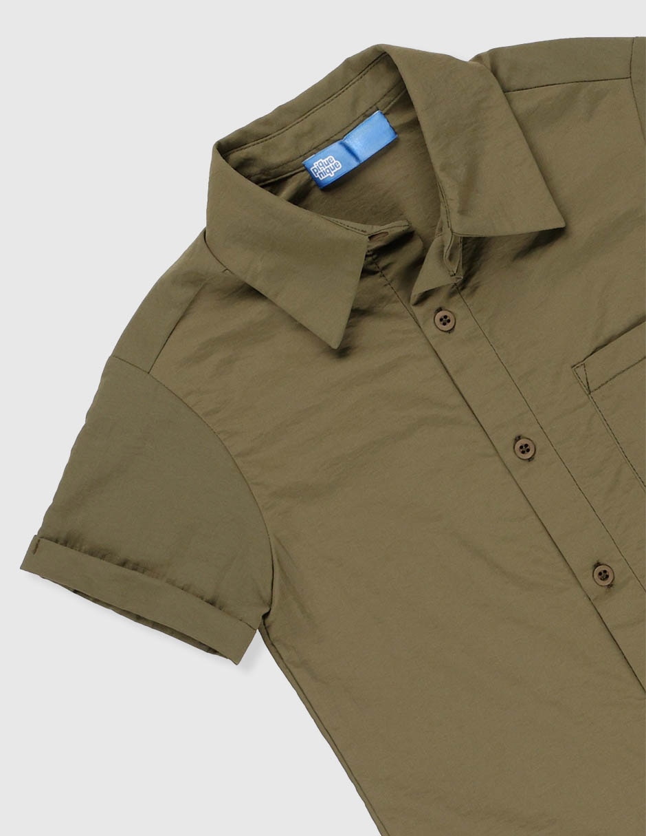 Camisa casual piquenique collection manga corta para niño