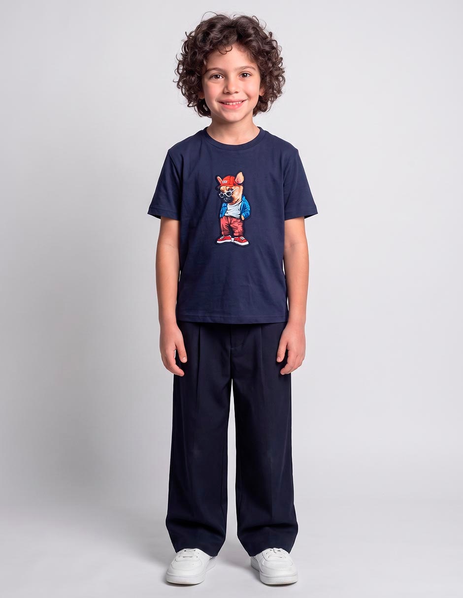 Playera manga corta para niño