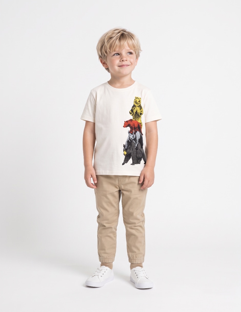 Playera manga corta para niño